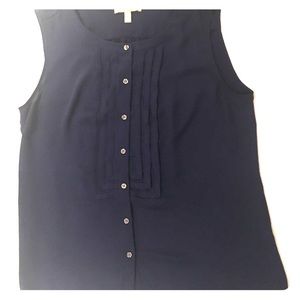 Banana Republic Navy sleeveless blouse